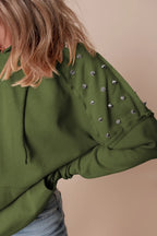 Rivet Drawstring Long Sleeve Hoodie (12)