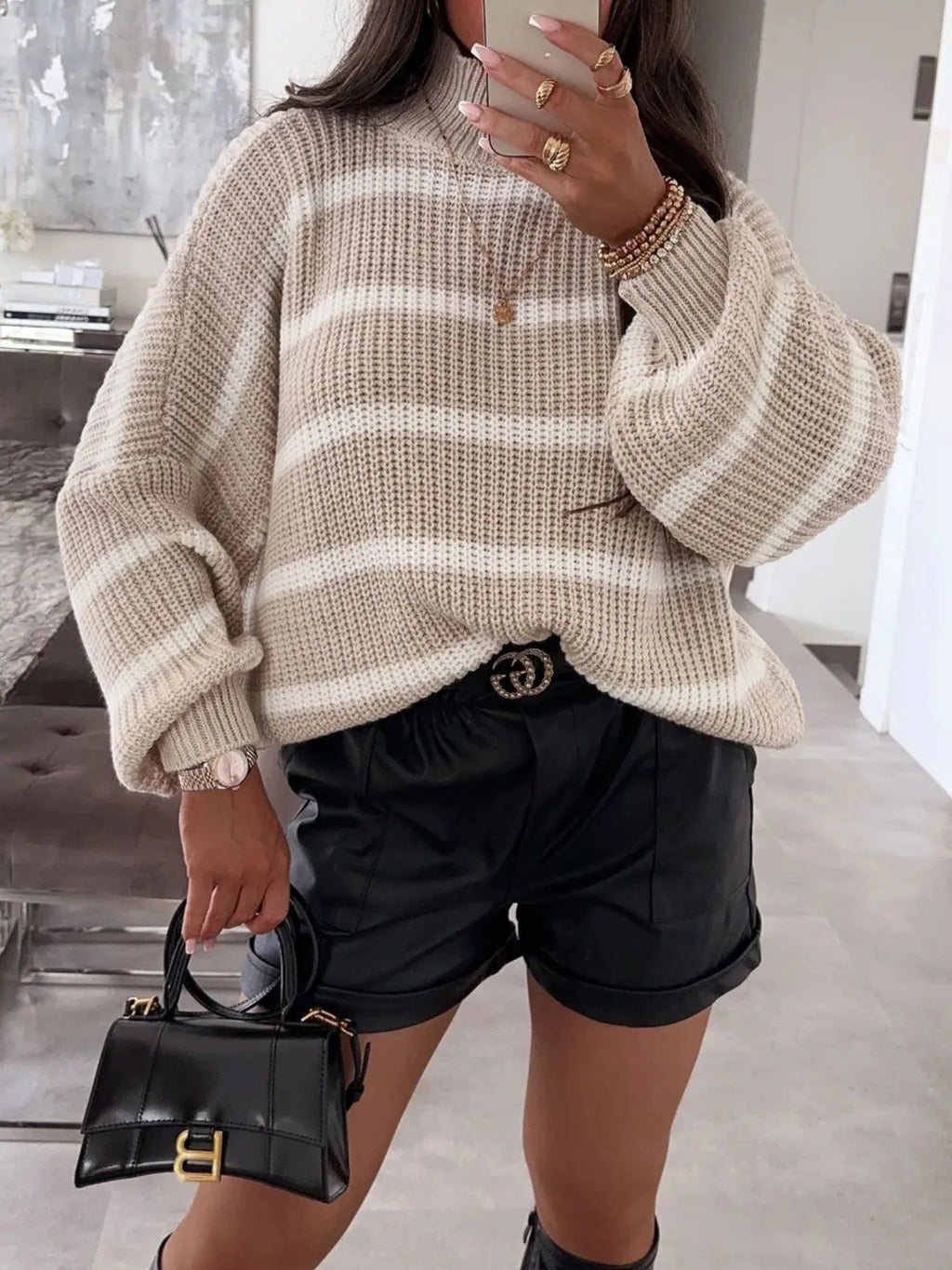 Striped Turtleneck Long Sleeve Sweater (17)