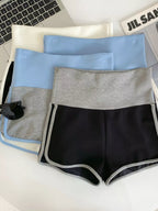 High Waist Contrast Trim Shorts (14)