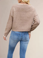 Round Neck Dropped Shoulder Sweater (12)