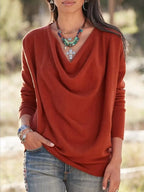 Full Size Cowl Neck Long Sleeve Top Plus (3)