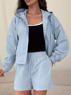 Lightweight Hooded Jacket Shorts Set (20)