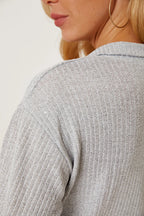 Collared Neck Dropped Shoulder T-shirt (7)