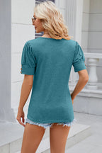 Round Neck Puff Sleeve T-shirt (18)