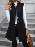 Button-down Longline Vest Coat (11)