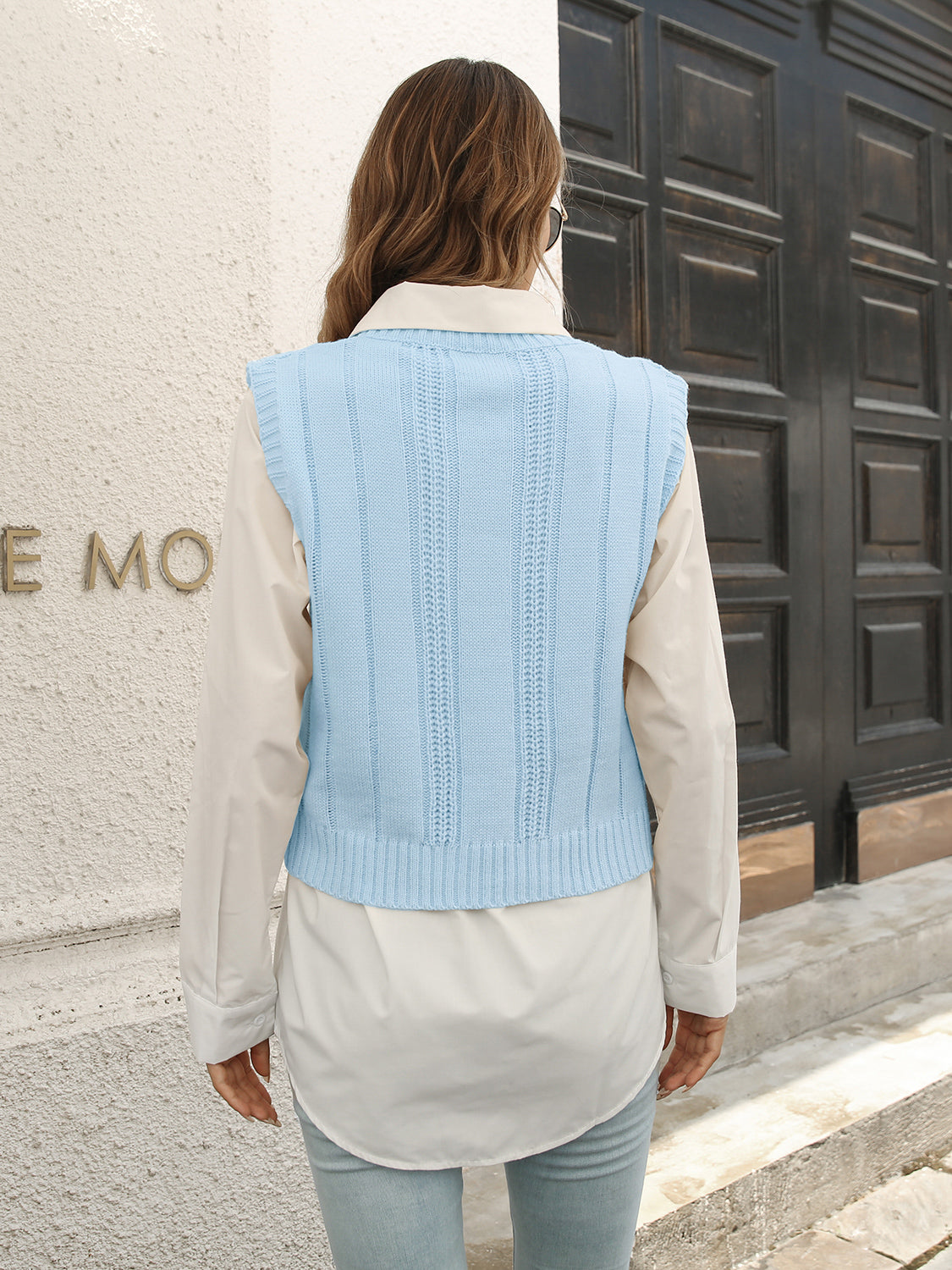 Urban V-neck Sweater Vest (9)
