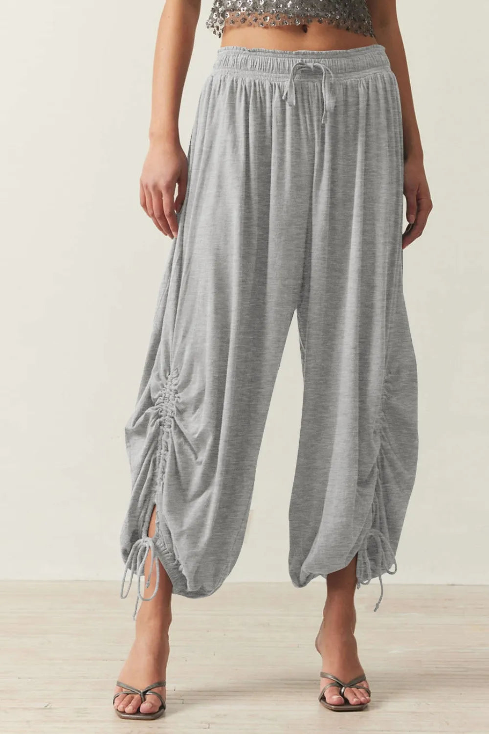 Drawstring Ruched Pants (7)