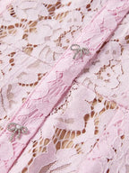 Lace Short Sleeve Mermaid Dress (14)