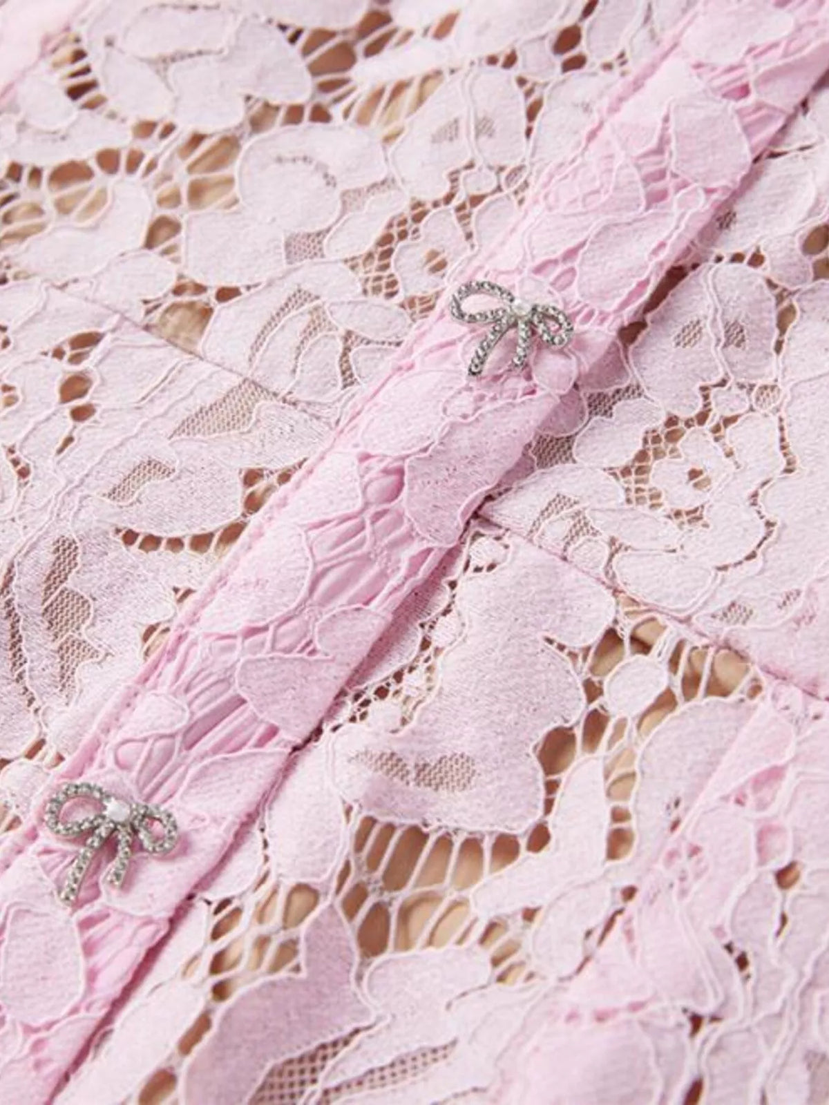 Lace Short Sleeve Mermaid Dress (14)