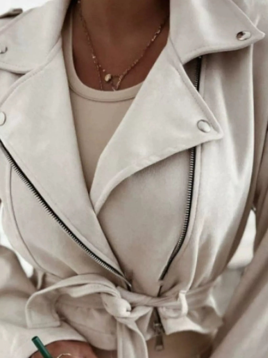 Cropped Biker Jacket Belt Detail (8)