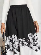 Floral Print A-line Midi Skirt (6)