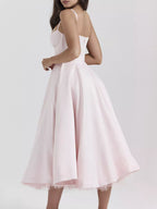 Sweetheart Neck A-line Midi Dress (14)