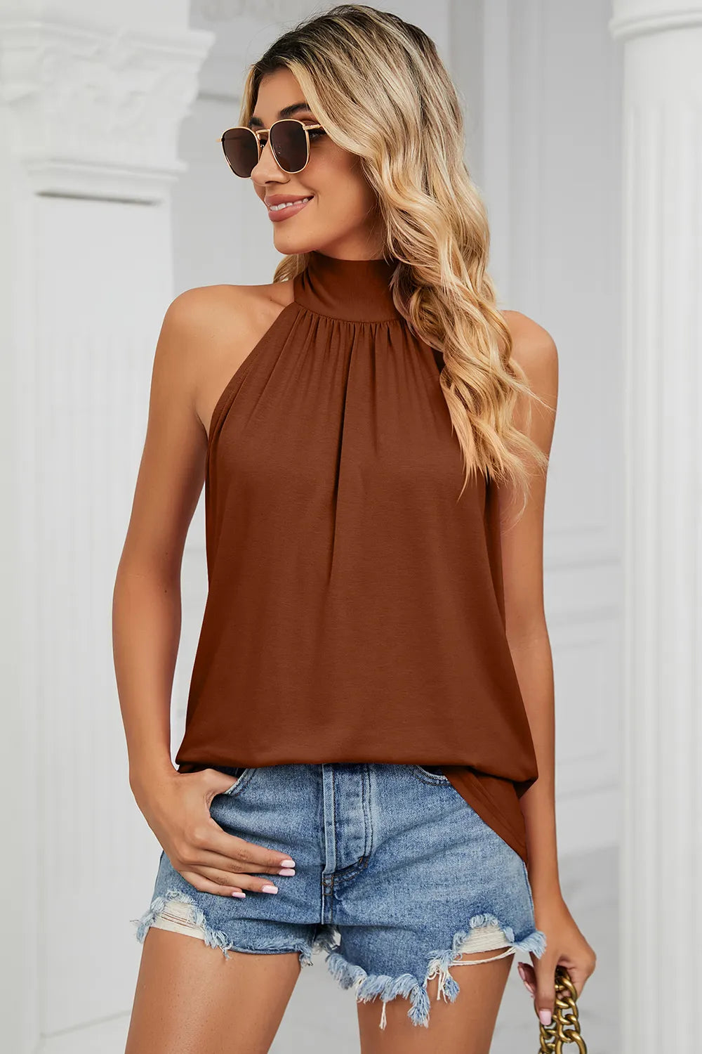 Tied Grecian Neck Tank (17)