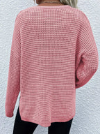Notched Long Sleeve Sweater (2)