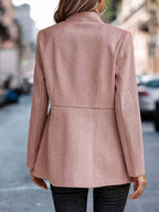 Slim Fit Open Front Blazer (22)