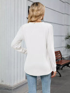 V-neck Long Sleeve Relaxed Fit T-shirt (2)