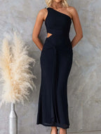 One-shoulder Cutout Bodycon Maxi Dress (5)