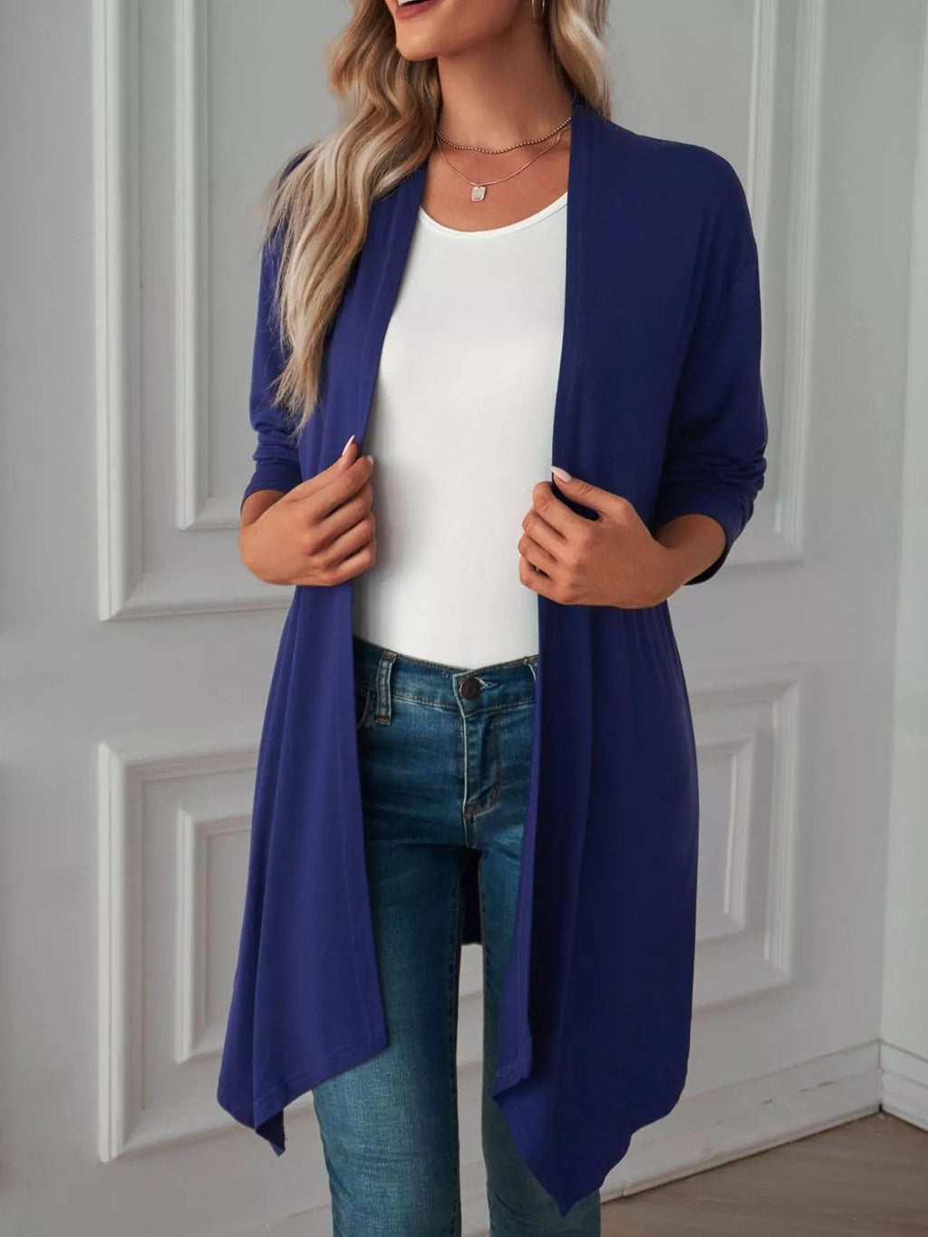 Lightweight Open Front Cardigan (4)