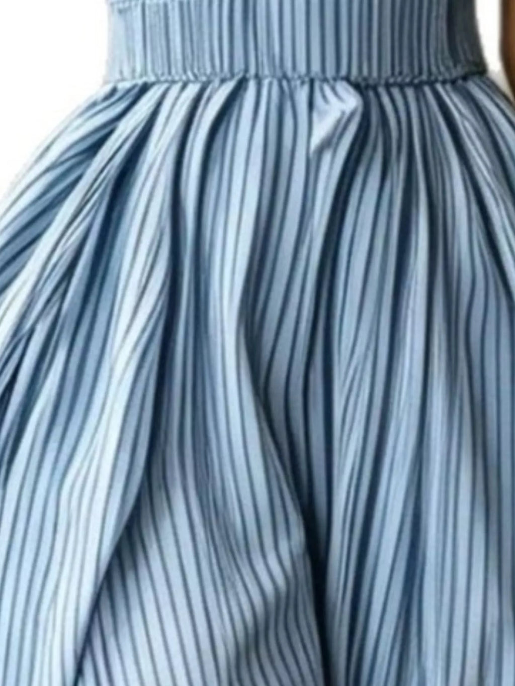 Striped Mock Neck Sleeveless Maxi Dress (6)