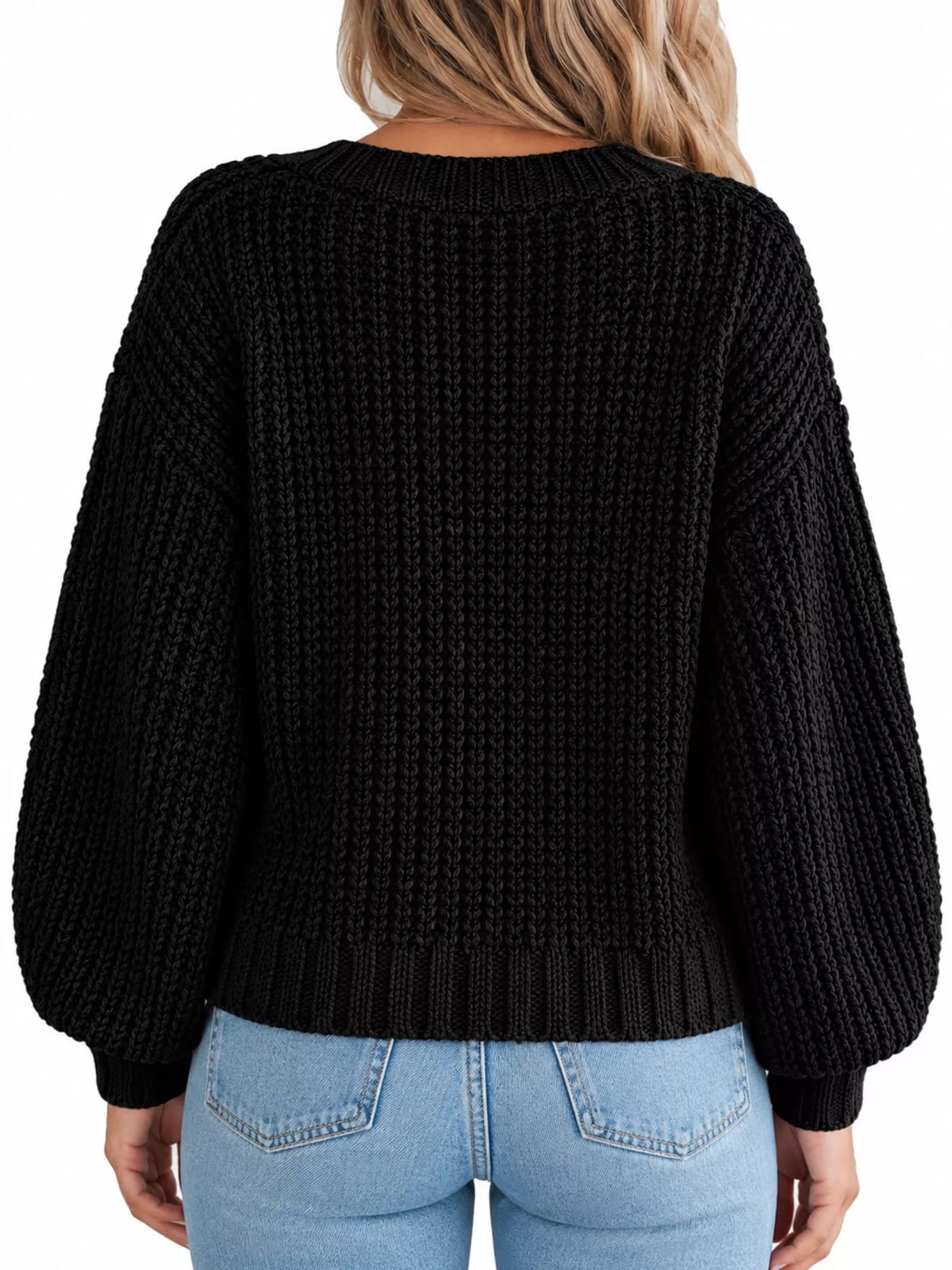 Full Size Chunky Knit Button-down Cardigan Plus (6)