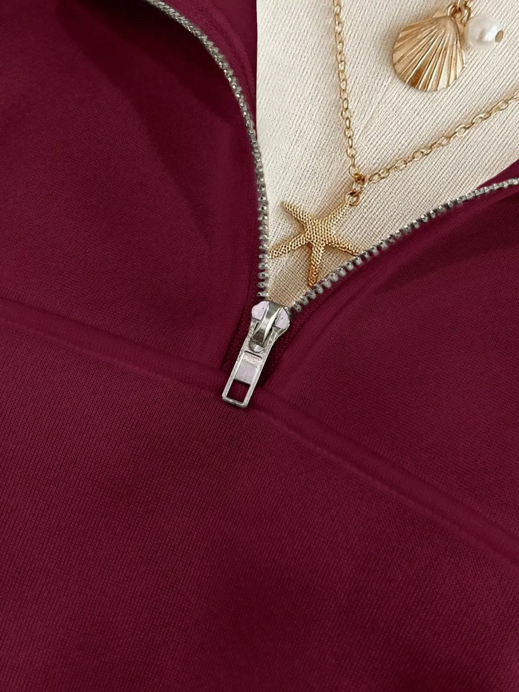 Quarter-zip Dropped Shoulder Sweatshirt (14)