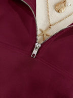 Quarter-zip Dropped Shoulder Sweatshirt (14)