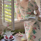 French Vintage High Waist Dress photo 3