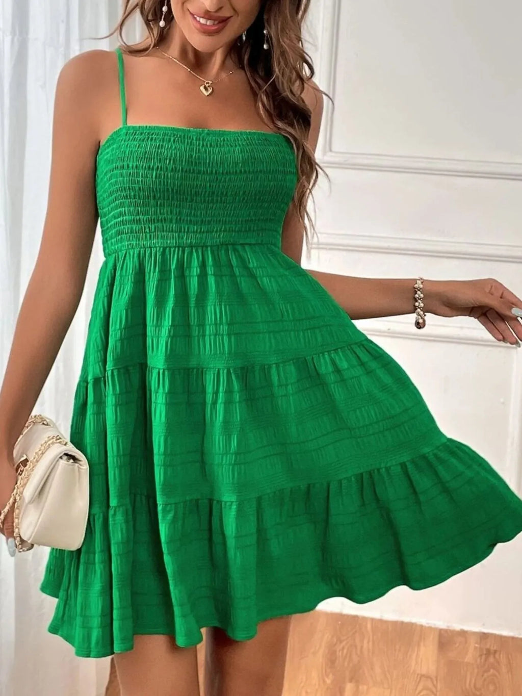Smocked Tiered Cami Dress (13)