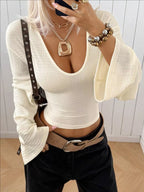 Slim Fit Flare Sleeve Top (3)