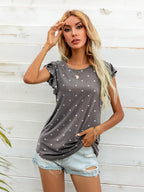 Round Neck Butterfly Sleeve Top (17)