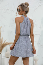 Floral Tied Sleeveless Mini Dress (2)