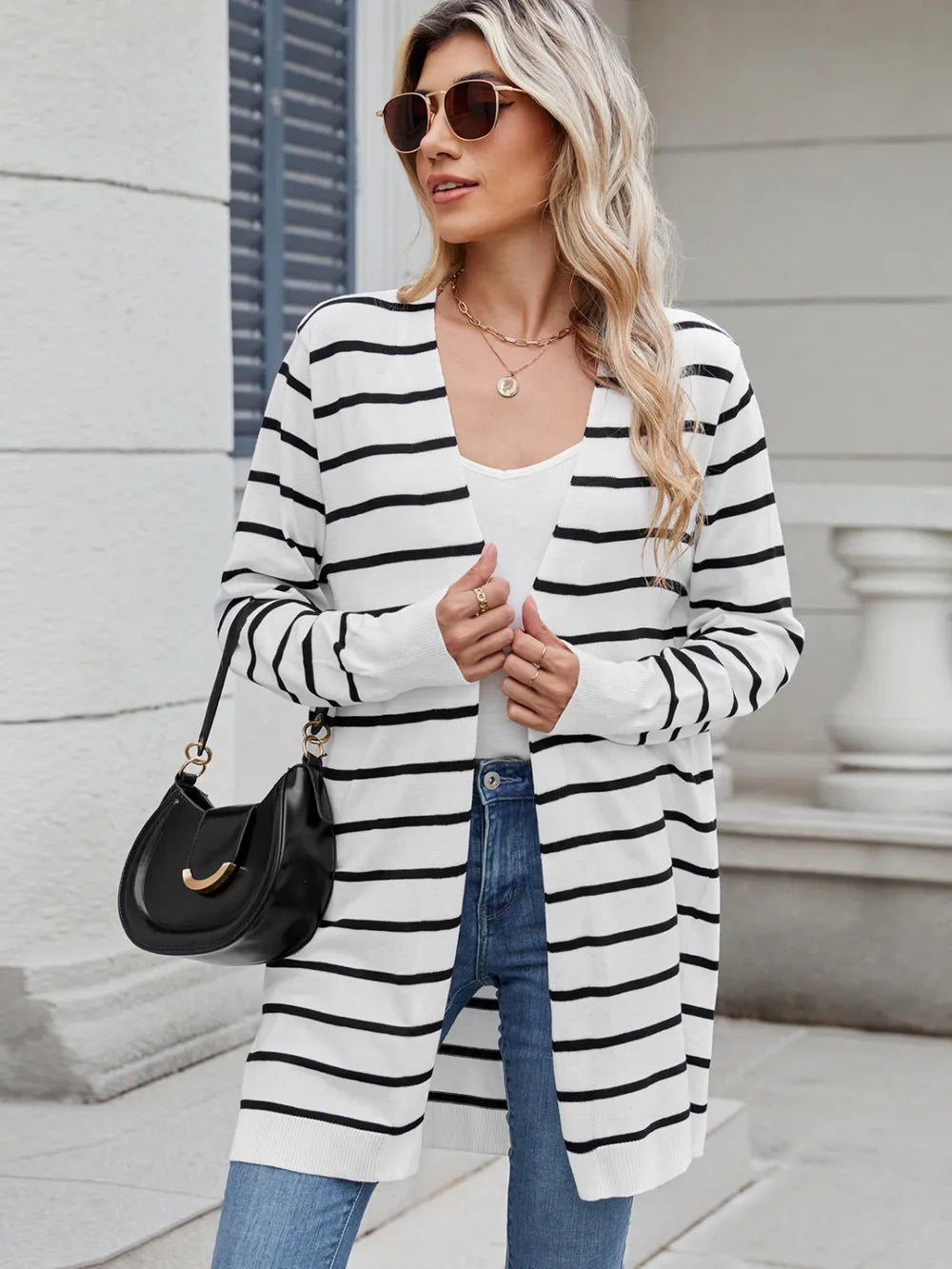 Open Front Long Sleeve Cardigan (2)
