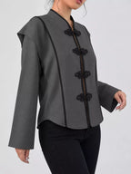 Chinese-style Mandarin Collar Blouse (23)