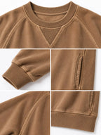 Crew Neck Raglan Sleeve Sweatshirt (28)
