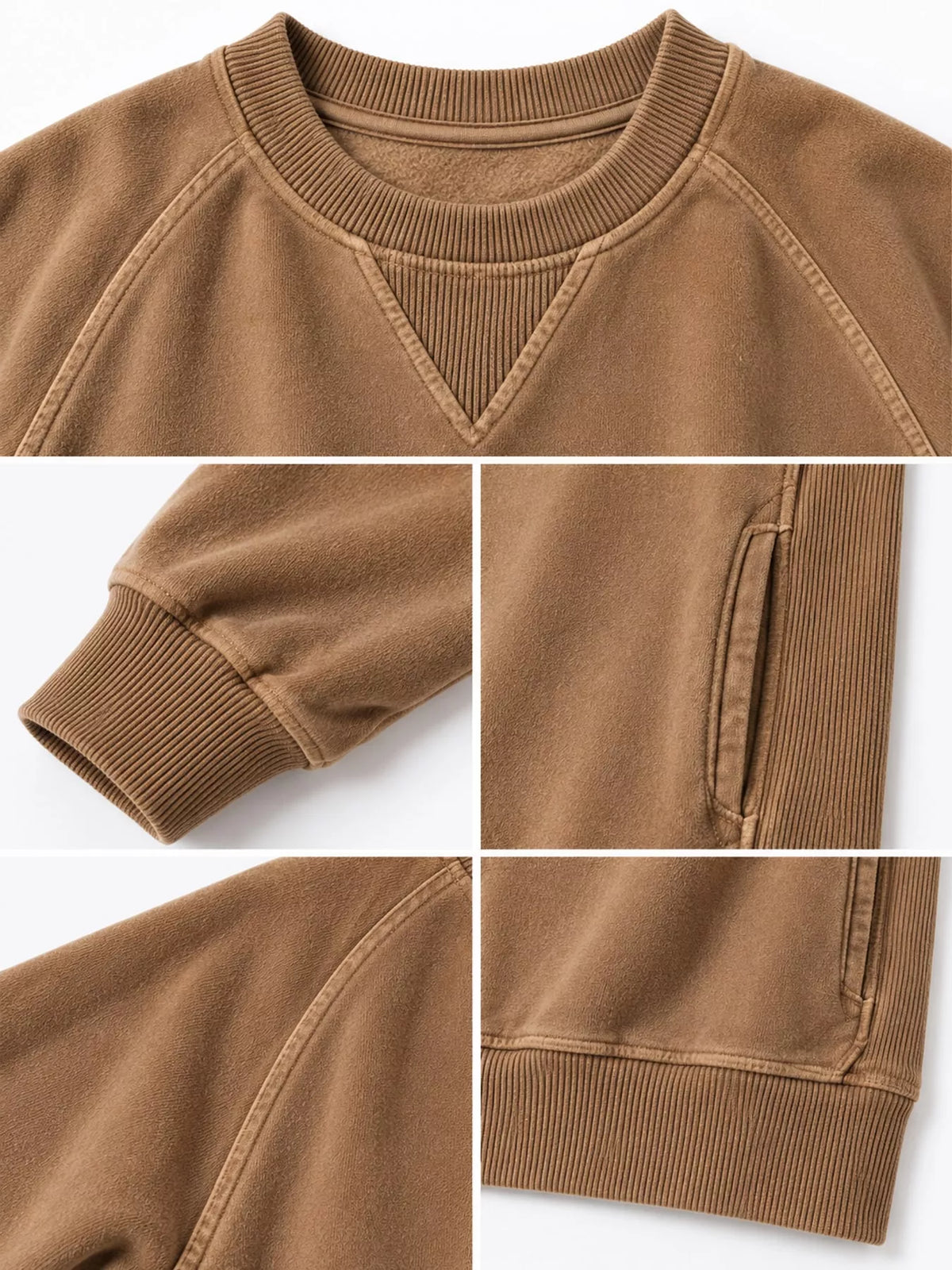 Crew Neck Raglan Sleeve Sweatshirt (28)