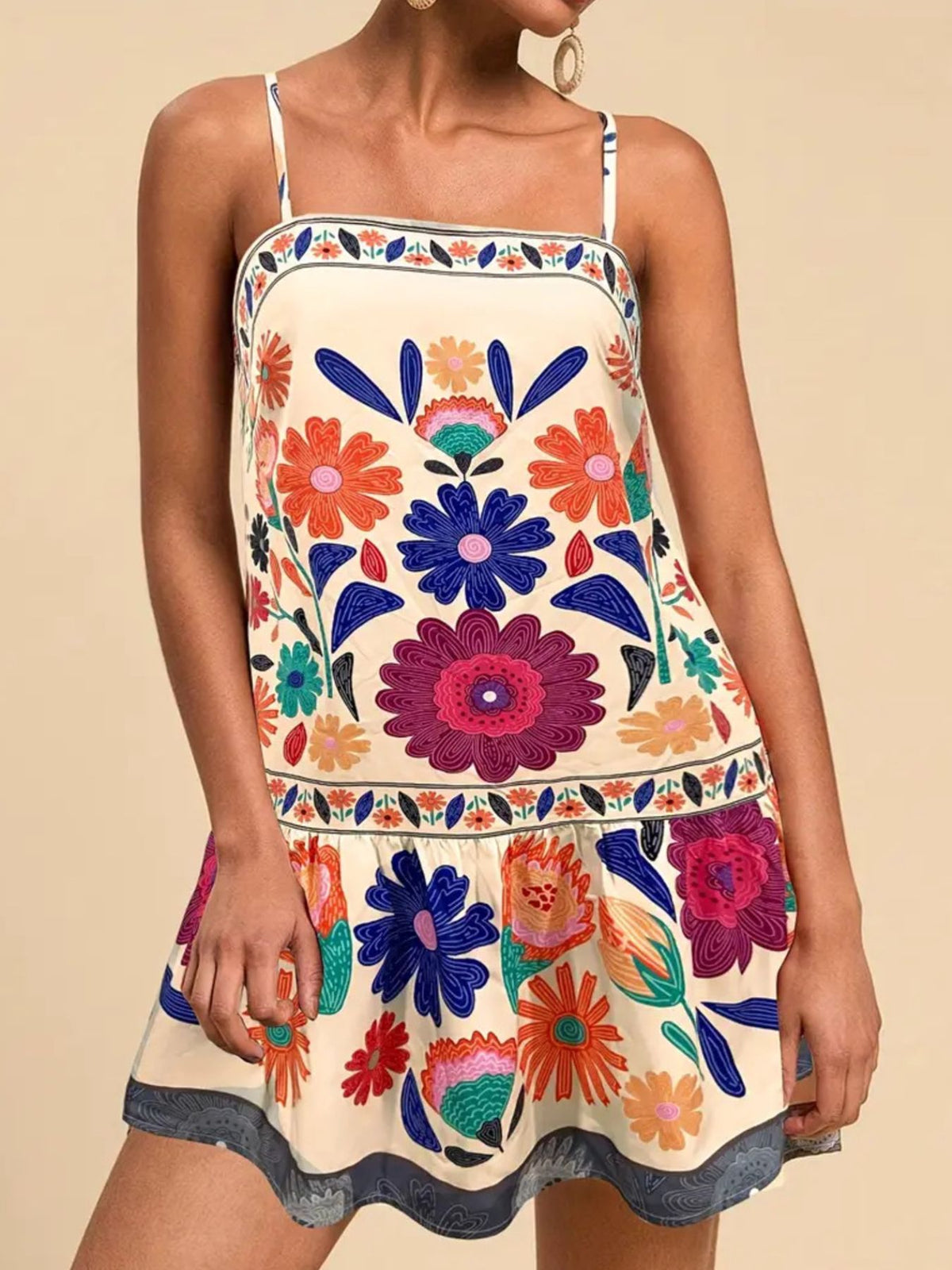 Floral Print Sleeveless Mini Dress (3)