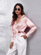 Collared Neck Buttoned Long Sleeve Shirt (23)