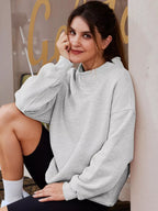 Mock Neck Dropped Shoulder Sweatshirt (10)
