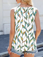 Printed Scoop Neck Wide Strap Tank (27)