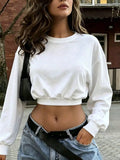 Long Sleeve Crop Sweatshirt