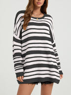 Striped Drop Shoulder Sweater (6)