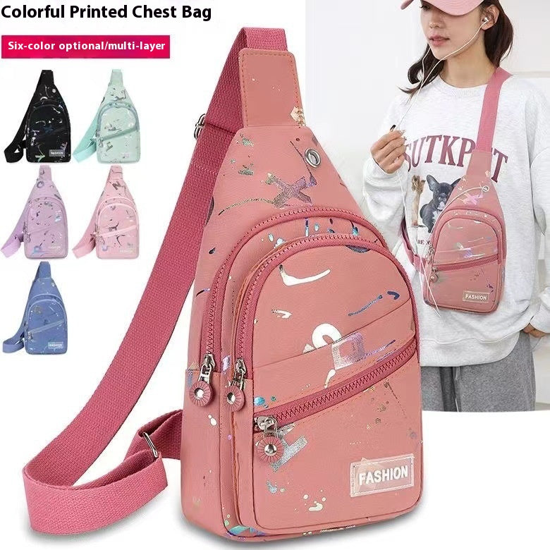 One-shoulder Crossbody Backpack Oxford Cloth Chest Bag photo 5