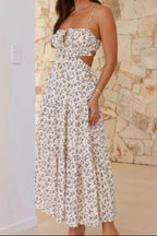 Cutout Printed Sleeveless Midi Cami Dress (20)