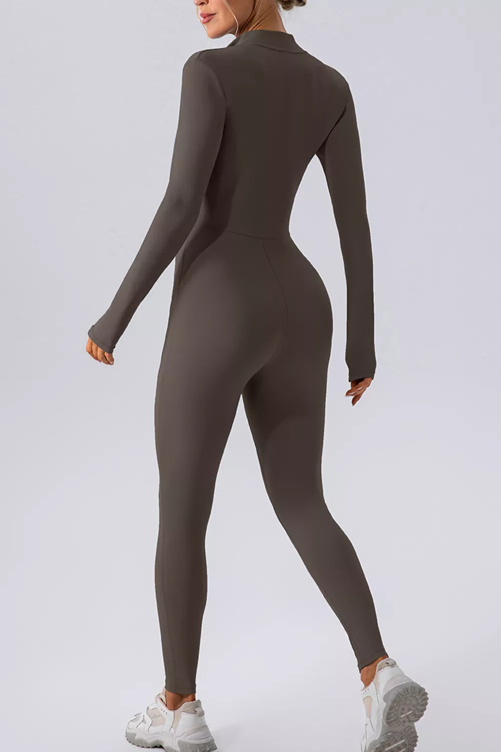 Half Zip Mock Neck Active Jumpsuit (8)
