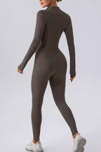 Half Zip Mock Neck Active Jumpsuit (8)