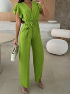 Surplice Wide Leg Belted Jumpsuit (8)
