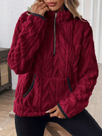 Full Size Fleece Half Zip Sweatshirt Plus (12)