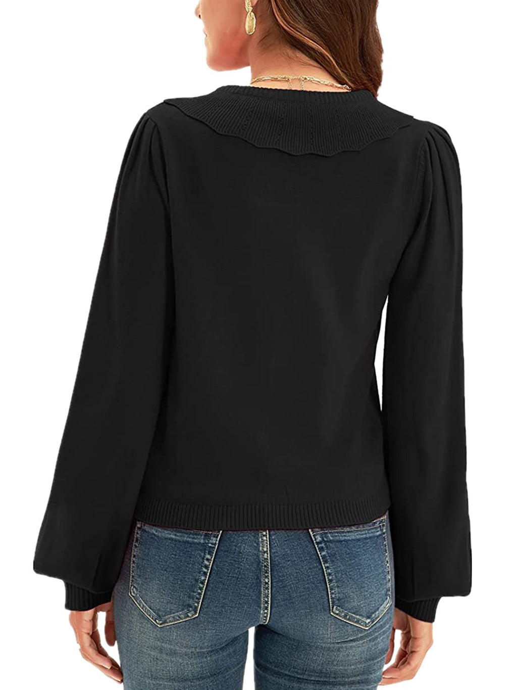 Collared Long Sleeve Button Down Cardigan (6)