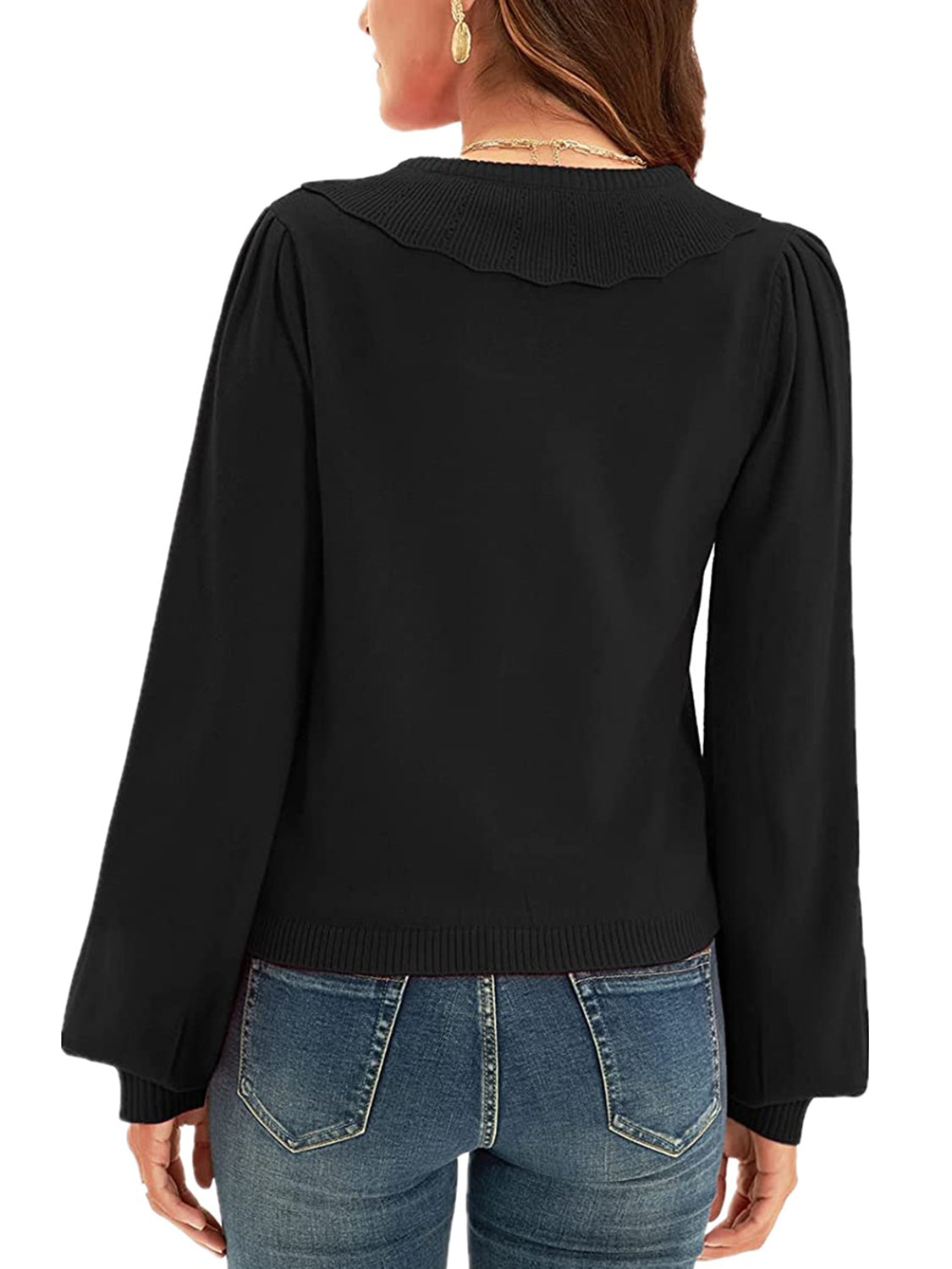 Collared Long Sleeve Button Down Cardigan (6)
