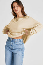 Waffle-knit Long Sleeve Sweatshirt (15)